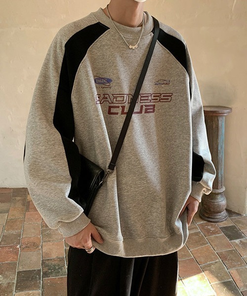 Ressaca（レサーカ）の「ゲームシャツ レーシングデザインロゴプリントスウェットトレーナー プルオーバー（スウェット・メンズ・ブラウン/グレー/ブラック・M/L/XL）」の12枚目の写真