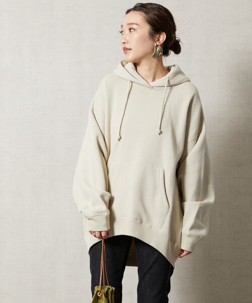 FREAK'S STORE(フリークスストア)の「限定展開 ヘビーウェイトパーカー(パーカー・レディース・グレー/ブラック/ライトグレー/マスタード/ブルー/ピンク/ナチュラル/グリーン/サックスブルー/その他15/その他9/オレンジ・フリ-)」の14枚目の写真