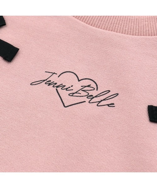 JENNI belle（ジェニィベル）の「【WEB限定】【コットン100％】レースアップショート丈トレーナー（スウェット・キッズ・ミント/サックスブルー/ピンク・130cm/140cm/150cm/160cm）」の8枚目の写真