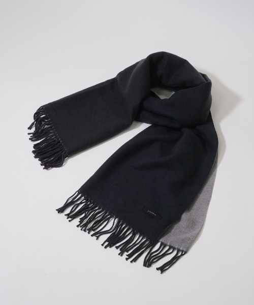 RAGEBLUE(レイジブルー)の「リバーシブル/カシミヤタッチマフラー(マフラー・メンズ・グレー/ネイビー・FREE)」の8枚目の写真