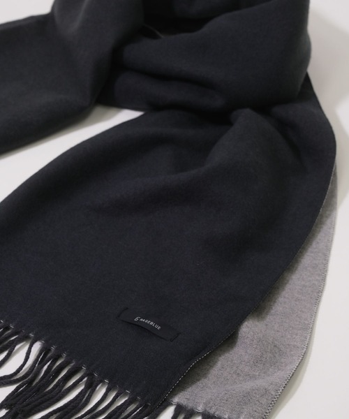 RAGEBLUE(レイジブルー)の「リバーシブル/カシミヤタッチマフラー(マフラー・メンズ・グレー/ネイビー・FREE)」の12枚目の写真
