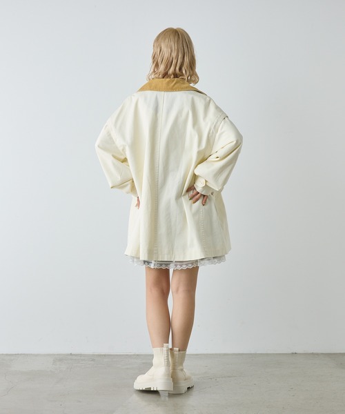 CIAOPANIC（チャオパニック）の「厚底ショート丈ソックスブーツ（ブーツ・レディース・ホワイト/ブラック・36/39/35/37/38/40）」の5枚目の写真