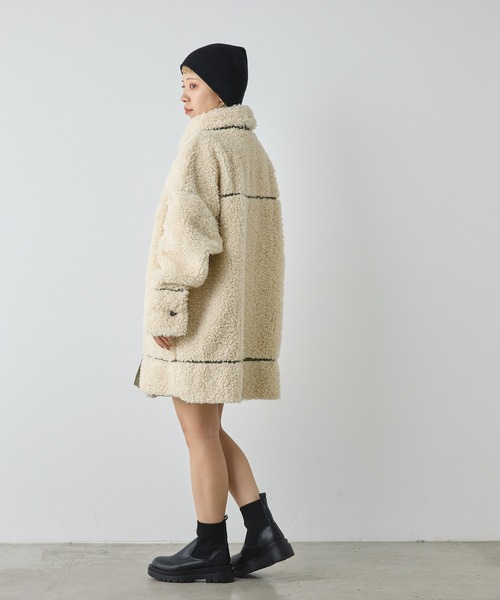 CIAOPANIC（チャオパニック）の「厚底ショート丈ソックスブーツ（ブーツ・レディース・ホワイト/ブラック・36/39/35/37/38/40）」の16枚目の写真