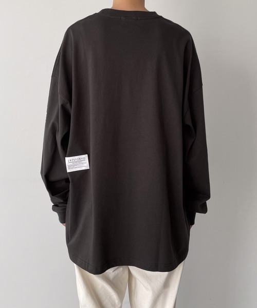 CANAL JEAN（キャナルジーン）の「1975 TOKYO　Foot転写ロングTシャツ（Tシャツ/カットソー・レディース・グレー/スミクロ・MEDIUM/LARGE）」の17枚目の写真