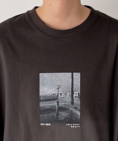 CANAL JEAN（キャナルジーン）の「1975 TOKYO　Foot転写ロングTシャツ（Tシャツ/カットソー・レディース・グレー/スミクロ・MEDIUM/LARGE）」の18枚目の写真