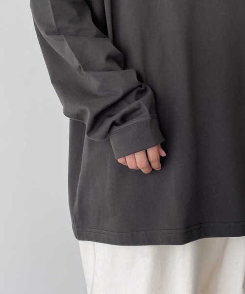 CANAL JEAN（キャナルジーン）の「1975 TOKYO　Foot転写ロングTシャツ（Tシャツ/カットソー・レディース・グレー/スミクロ・MEDIUM/LARGE）」の19枚目の写真