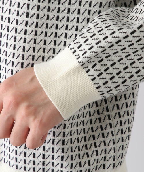 GLOBAL WORK（グローバルワーク）の「メルティクルーネック柄プルオーバー/Ｍ/704858（ニット/セーター・メンズ・ブラック/オフホワイト・X-LARGE/LARGE/SMALL/MEDIUM）」の14枚目の写真