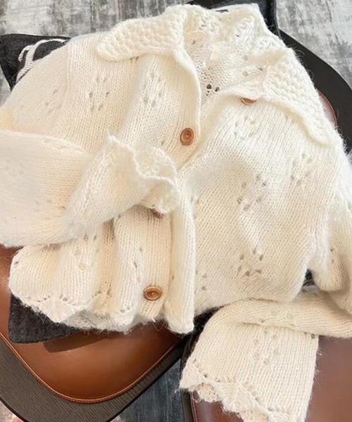 Ulysses（ユリシス）の「襟付きニットカーディガン（カーディガン/ボレロ・レディース・オフホワイト・F）」の9枚目の写真