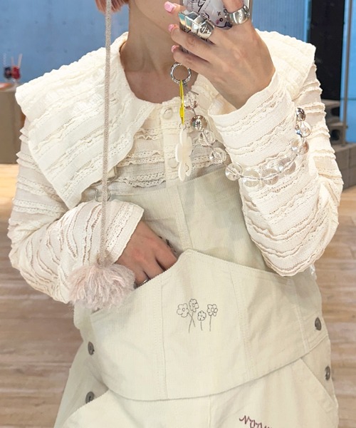 Alley by w closet（アリーバイダブルクローゼット）の「【Alley】ビッグカラーブラウス（シャツ/ブラウス・レディース・アイボリー/ブラック・FREE）」の14枚目の写真