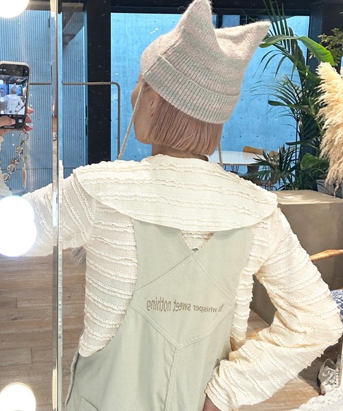 Alley by w closet（アリーバイダブルクローゼット）の「【Alley】ビッグカラーブラウス（シャツ/ブラウス・レディース・アイボリー/ブラック・FREE）」の15枚目の写真