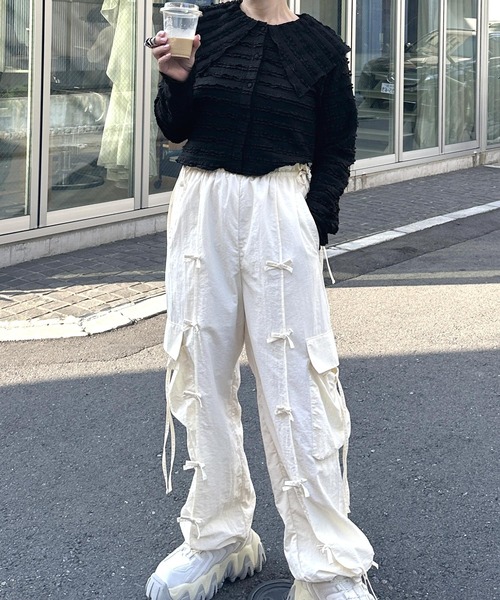 Alley by w closet（アリーバイダブルクローゼット）の「【Alley】ビッグカラーブラウス（シャツ/ブラウス・レディース・アイボリー/ブラック・FREE）」の21枚目の写真