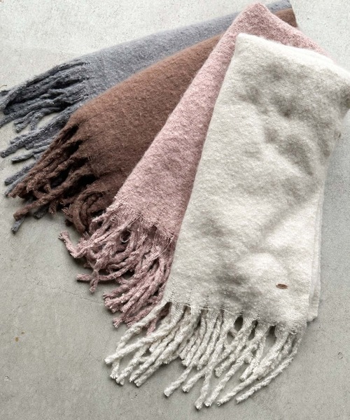 archives(アルシーヴ)の「無地ストール(ストール/ショール・レディース・ピンク/モカ/アイボリー/グレー・FREE)」の3枚目の写真