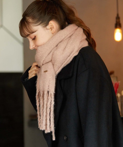 archives(アルシーヴ)の「無地ストール(ストール/ショール・レディース・ピンク/モカ/アイボリー/グレー・FREE)」の6枚目の写真