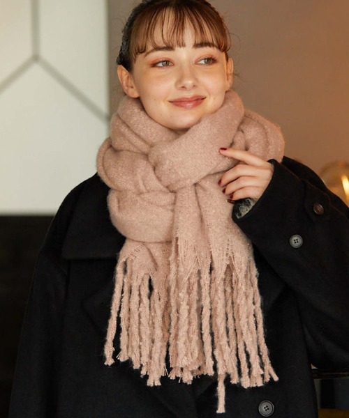 archives(アルシーヴ)の「無地ストール(ストール/ショール・レディース・ピンク/モカ/アイボリー/グレー・FREE)」の7枚目の写真