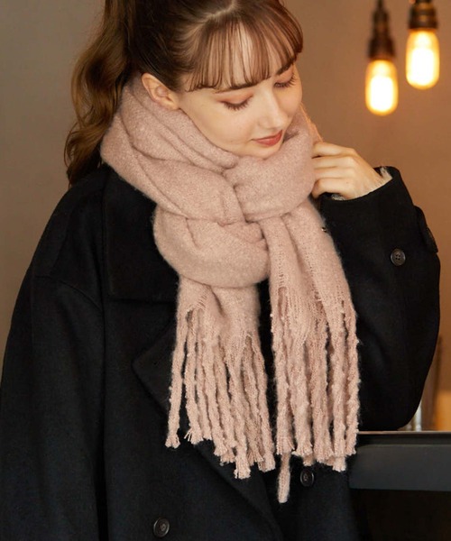 archives(アルシーヴ)の「無地ストール(ストール/ショール・レディース・ピンク/モカ/アイボリー/グレー・FREE)」の8枚目の写真