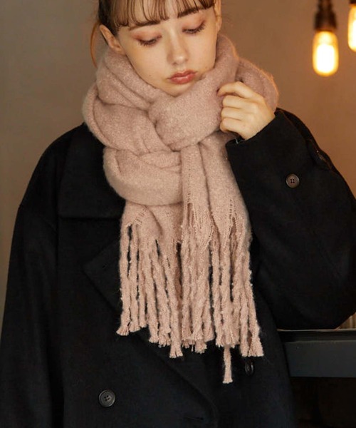 archives(アルシーヴ)の「無地ストール(ストール/ショール・レディース・ピンク/モカ/アイボリー/グレー・FREE)」の10枚目の写真