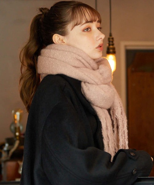 archives(アルシーヴ)の「無地ストール(ストール/ショール・レディース・ピンク/モカ/アイボリー/グレー・FREE)」の12枚目の写真