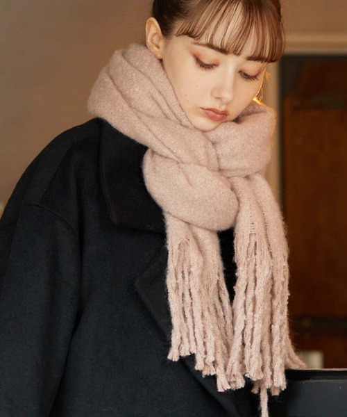 archives(アルシーヴ)の「無地ストール(ストール/ショール・レディース・ピンク/モカ/アイボリー/グレー・FREE)」の13枚目の写真