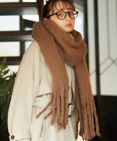 archives(アルシーヴ)の「無地ストール(ストール/ショール・レディース・ピンク/モカ/アイボリー/グレー・FREE)」の17枚目の写真