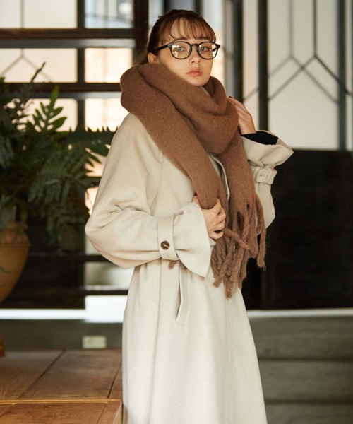 archives(アルシーヴ)の「無地ストール(ストール/ショール・レディース・ピンク/モカ/アイボリー/グレー・FREE)」の20枚目の写真