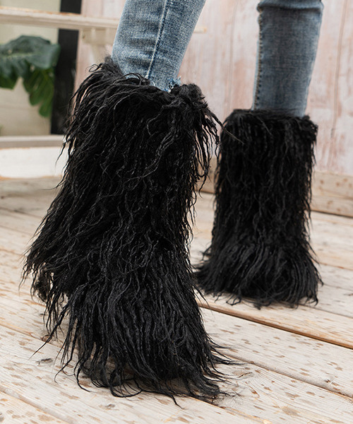 c.u.l（シーユーエル）の「軽量 ボリュームプードルファーブーツ culs65（ブーツ・レディース・ブラック・38/36/40/37/39）」の2枚目の写真