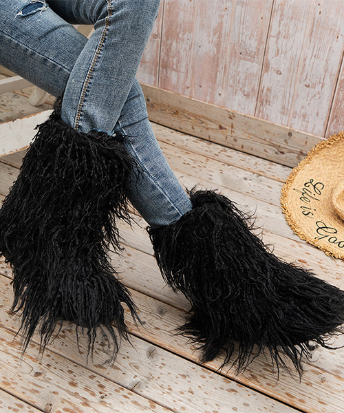 c.u.l（シーユーエル）の「軽量 ボリュームプードルファーブーツ culs65（ブーツ・レディース・ブラック・38/36/40/37/39）」の3枚目の写真