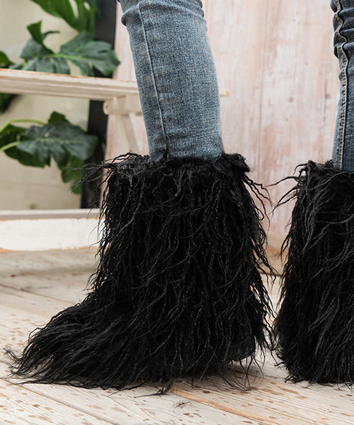 c.u.l（シーユーエル）の「軽量 ボリュームプードルファーブーツ culs65（ブーツ・レディース・ブラック・38/36/40/37/39）」の4枚目の写真