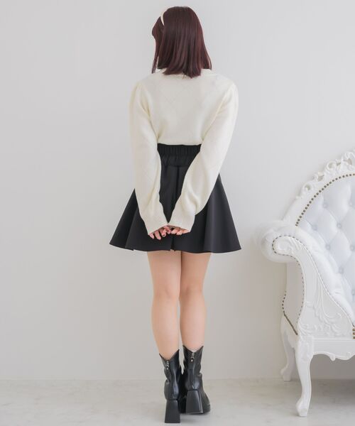 ems excite（エムズエキサイト）の「ハイウエストフレアSK（スカート・レディース・ピンク/ブラック/ブラック系その他2/ダークブルー・FREE）」の18枚目の写真