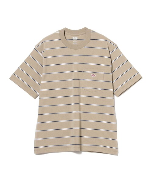 DANTON(ダントン)の「DANTON / SHORT SLEEVE POCKET T-SHIRT STRIPE(Tシャツ/カットソー・メンズ・ベージュ/ネイビー/サックスブルー・SMALL/MEDIUM/LARGE/X-LARGE)」の16枚目の写真