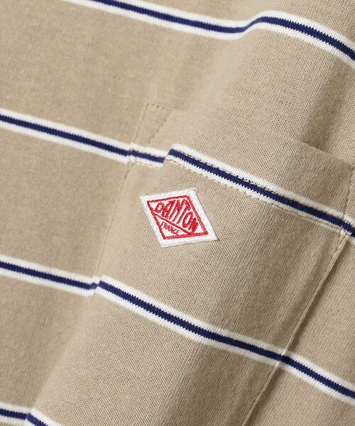 DANTON(ダントン)の「DANTON / SHORT SLEEVE POCKET T-SHIRT STRIPE(Tシャツ/カットソー・メンズ・ベージュ/ネイビー/サックスブルー・SMALL/MEDIUM/LARGE/X-LARGE)」の18枚目の写真