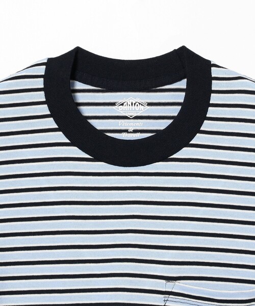 DANTON(ダントン)の「DANTON / SHORT SLEEVE POCKET T-SHIRT STRIPE(Tシャツ/カットソー・メンズ・ベージュ/ネイビー/サックスブルー・SMALL/MEDIUM/LARGE/X-LARGE)」の20枚目の写真