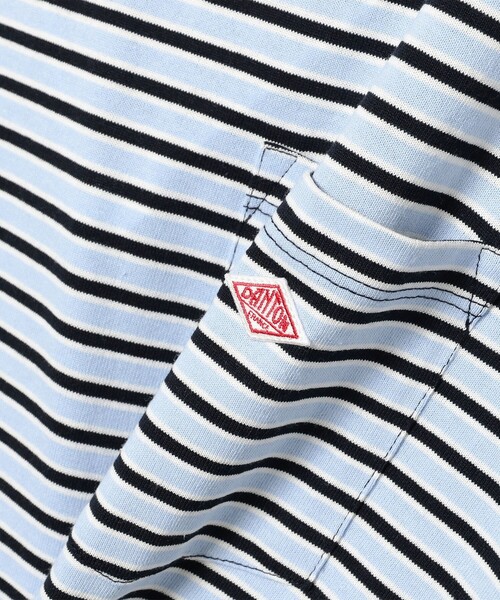 DANTON(ダントン)の「DANTON / SHORT SLEEVE POCKET T-SHIRT STRIPE(Tシャツ/カットソー・メンズ・ベージュ/ネイビー/サックスブルー・SMALL/MEDIUM/LARGE/X-LARGE)」の22枚目の写真