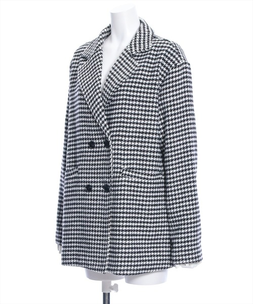 clear（クリア）の「ミディアム丈オーバーサイズダブルコート[低身長用サイズ有]（チェスターコート・レディース・ブラック系その他/ブラック/ブラウン系その他・F/XS）」の5枚目の写真