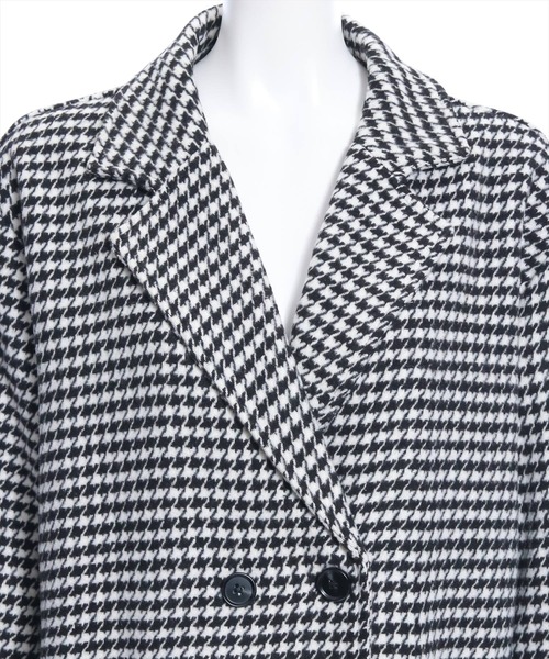 clear（クリア）の「ミディアム丈オーバーサイズダブルコート[低身長用サイズ有]（チェスターコート・レディース・ブラック系その他/ブラック/ブラウン系その他・F/XS）」の10枚目の写真