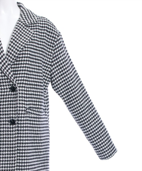 clear（クリア）の「ミディアム丈オーバーサイズダブルコート[低身長用サイズ有]（チェスターコート・レディース・ブラック系その他/ブラック/ブラウン系その他・F/XS）」の4枚目の写真