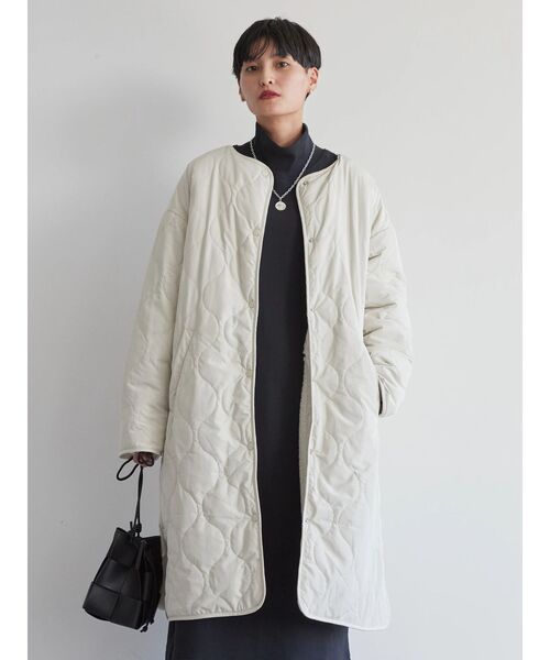 AMERICAN HOLIC(アメリカンホリック)の「【WEB限定】キルポカリバーシブルキルティングコート(その他アウター・レディース・ブラック/モカ/アイボリー・S/M/L)」の9枚目の写真