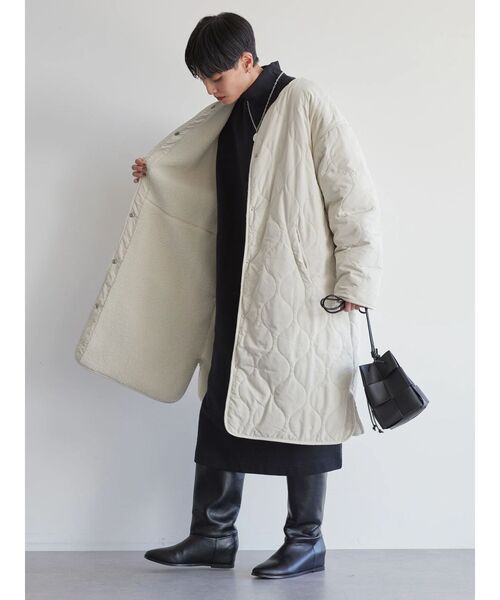 AMERICAN HOLIC(アメリカンホリック)の「【WEB限定】キルポカリバーシブルキルティングコート(その他アウター・レディース・ブラック/モカ/アイボリー・S/M/L)」の15枚目の写真