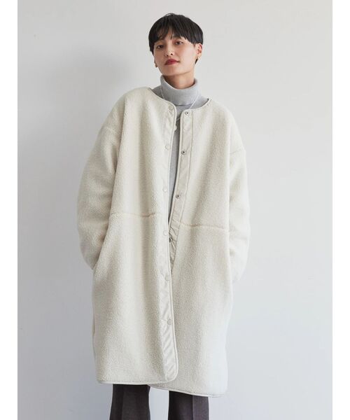 AMERICAN HOLIC(アメリカンホリック)の「【WEB限定】キルポカリバーシブルキルティングコート(その他アウター・レディース・ブラック/モカ/アイボリー・S/M/L)」の16枚目の写真