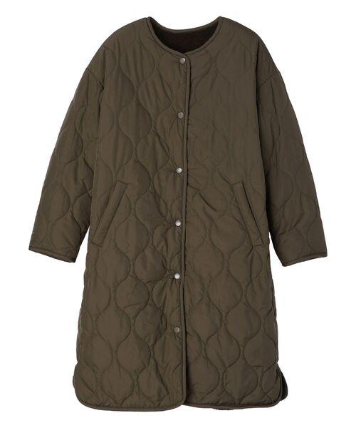 AMERICAN HOLIC(アメリカンホリック)の「【WEB限定】キルポカリバーシブルキルティングコート(その他アウター・レディース・ブラック/モカ/アイボリー・S/M/L)」の12枚目の写真