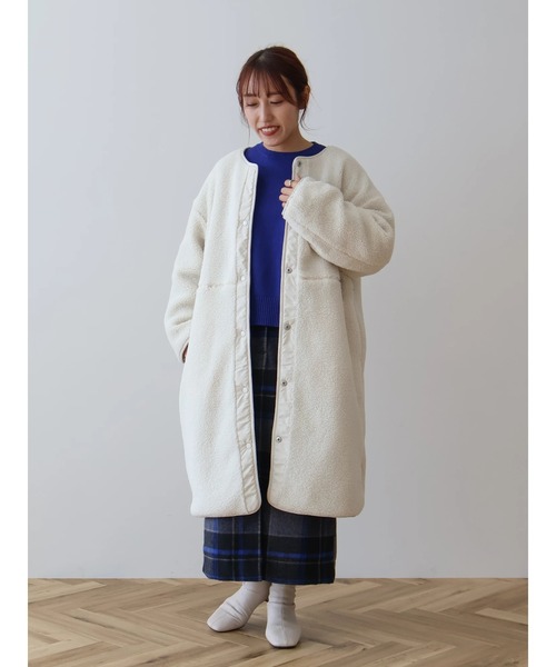 AMERICAN HOLIC(アメリカンホリック)の「【WEB限定】キルポカリバーシブルキルティングコート(その他アウター・レディース・ブラック/モカ/アイボリー・S/M/L)」の6枚目の写真