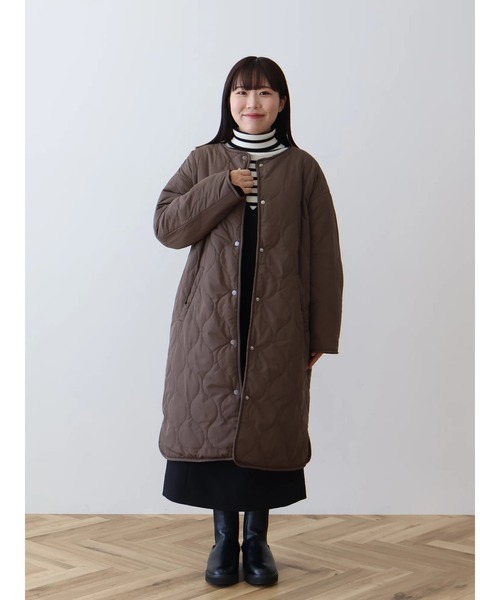 AMERICAN HOLIC(アメリカンホリック)の「【WEB限定】キルポカリバーシブルキルティングコート(その他アウター・レディース・ブラック/モカ/アイボリー・S/M/L)」の7枚目の写真