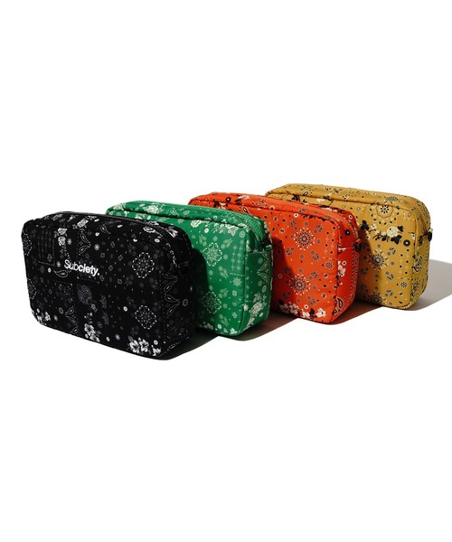 Subciety（サブサエティ）の「FLOWER PAISLEY BODY BAG（ボディバッグ/ウエストポーチ・メンズ・ブラック/イエロー/オレンジ/グリーン・FREE）」の10枚目の写真