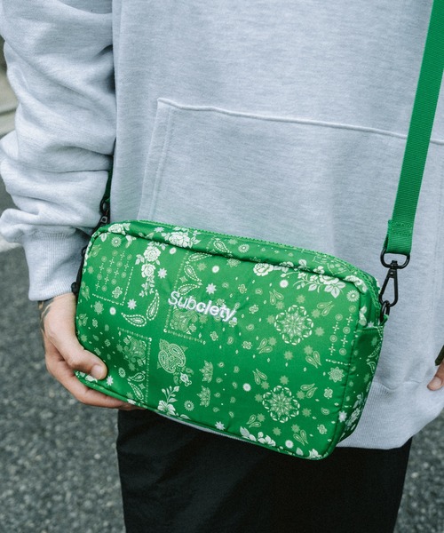 Subciety（サブサエティ）の「FLOWER PAISLEY BODY BAG（ボディバッグ/ウエストポーチ・メンズ・ブラック/イエロー/オレンジ/グリーン・FREE）」の5枚目の写真