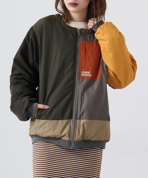 KRIFF MAYER(クリフメイヤー)の「Reversible boa collarless jacket / ひっくりノーカラージャケット unisex(ノーカラージャケット・メンズ・その他/マルチ/ブラック/チャコール/マスタード/カーキ・M/L/XL)」の5枚目の写真