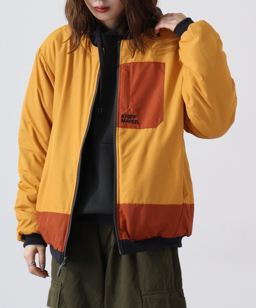 KRIFF MAYER(クリフメイヤー)の「Reversible boa collarless jacket / ひっくりノーカラージャケット unisex(ノーカラージャケット・メンズ・その他/マルチ/ブラック/チャコール/マスタード/カーキ・M/L/XL)」の1枚目の写真