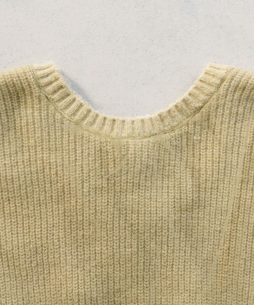 CLEIO（クレイオ）の「【CLEIO】チュールドッキング片畦ニット/TULLE DOCKING SINGLE RIDGE KNIT/986-11623（ニット/セーター・レディース・ライトグリーン/アイボリー/ライトグレー・FREE）」の7枚目の写真