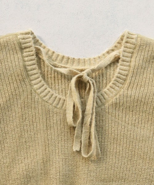 CLEIO（クレイオ）の「【CLEIO】チュールドッキング片畦ニット/TULLE DOCKING SINGLE RIDGE KNIT/986-11623（ニット/セーター・レディース・ライトグリーン/アイボリー/ライトグレー・FREE）」の8枚目の写真