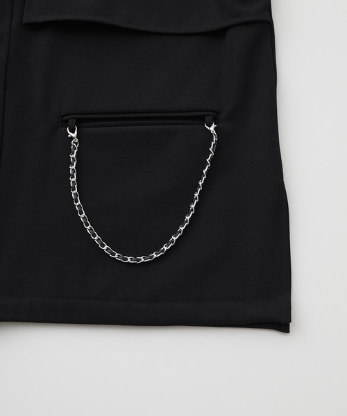 Loose/ルース（ルース）の「ドレープモード チェーントレンチジレベスト【セットアップ対応】（ベスト・メンズ・ブラック/グレー系その他/ダークブルー/グレー・L/M/S/XS）」の18枚目の写真