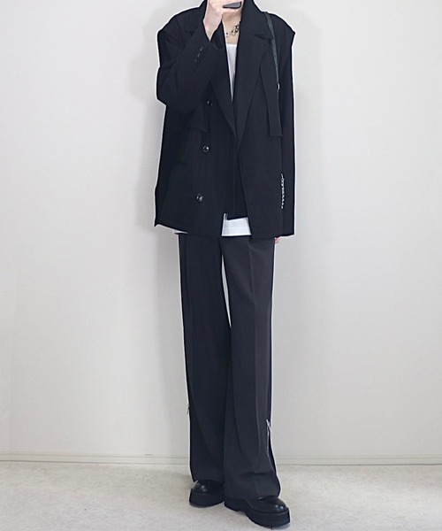 Loose/ルース（ルース）の「ドレープモード チェーントレンチジレベスト【セットアップ対応】（ベスト・メンズ・ブラック/グレー系その他/ダークブルー/グレー・L/M/S/XS）」の20枚目の写真