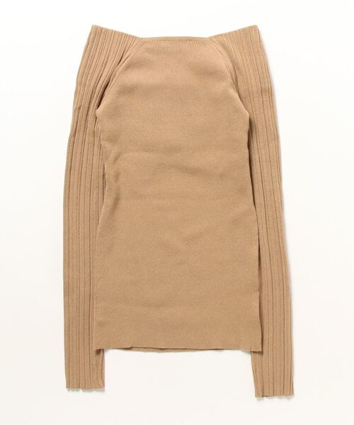 ESTNATION(エストネーション)の「ESTNATION / フロントクロスリブニット(ニット/セーター・レディース・グリーン/キャメル/ネイビー・FREE)」の7枚目の写真